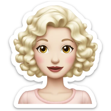 pale pink vintage christmas sticker