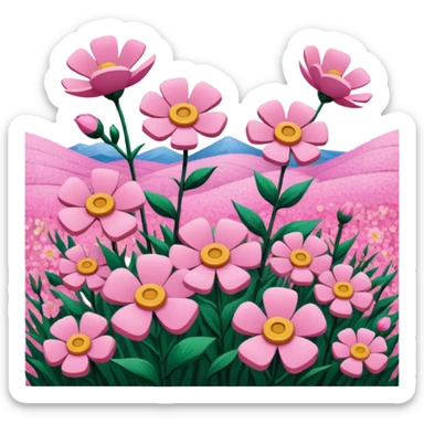 van gogh pink SPAM  meat flowers landscape sticker