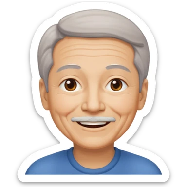 make a character looks like 67 smiling with eyes and mouth sticker