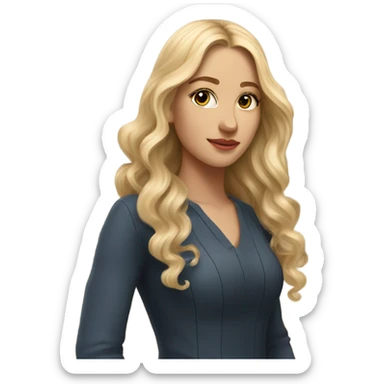 Fancy white girl walking around a museum  sticker