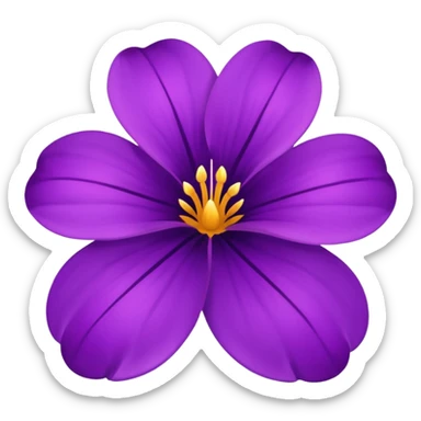 violet flower sticker