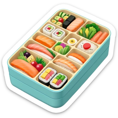 a pastel bento sticker
