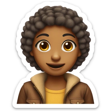 Funny monkey girl sticker