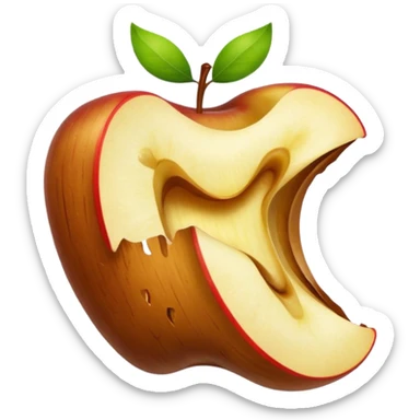 Apple core sticker