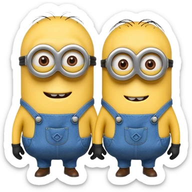 minions, animal skin cloth sticker