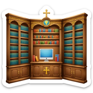 catholic library room sticker