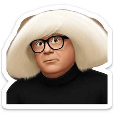 boy in black turtleneck sweater sticker