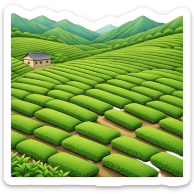 green tea farm sticker