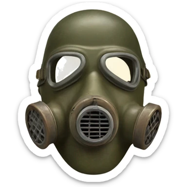 ww2 german gaz mask with filter sticker