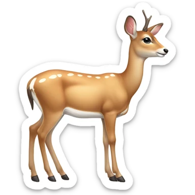 A doe with a bow  sticker