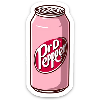 Light pink Dr Pepper  sticker