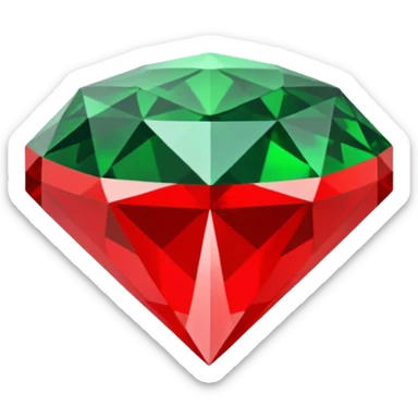 generate a green and a red diamond geometrical form sticker