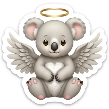 koala angel sticker
