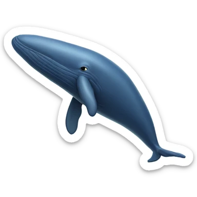 Blue whale surfing sticker