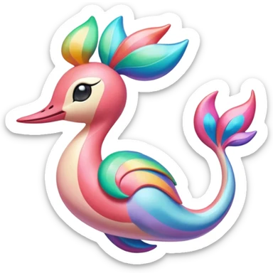 Colorful Exotic Meloetta-Milotic-Kirby-Fakémon-creature-hybrid sticker