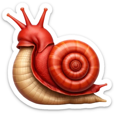 snail with "anatomical heart" as shell sticker