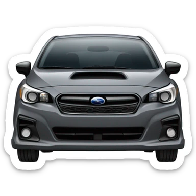 Dark Grey subaru impreza hatchback sticker