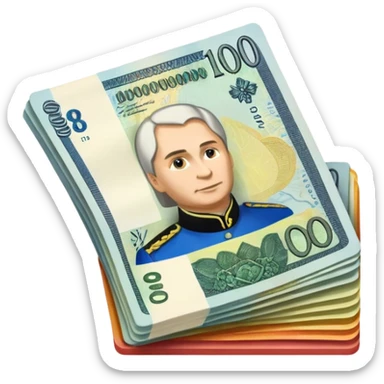 100 russian rubles sticker