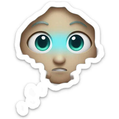 Cute kraken eyes close meditate sticker