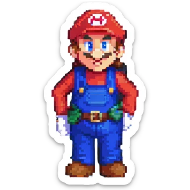 Modern Super Mario sticker