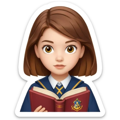 Barbara palvin as Hermione granger reading sticker