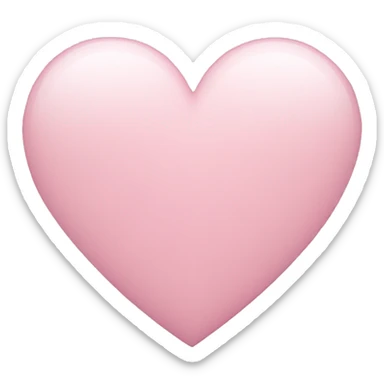 Layered light pink heart sticker
