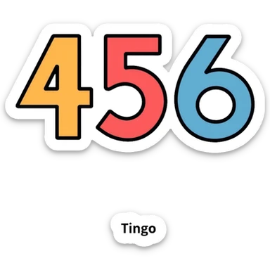 Numbers 4 5 6 sticker