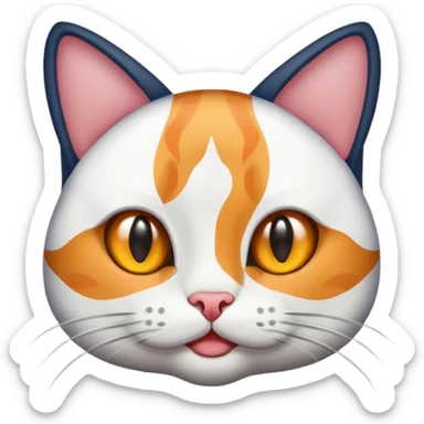 Tricolor cat sticker