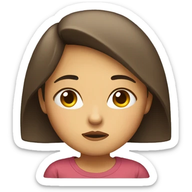sulking girl emoji sticker