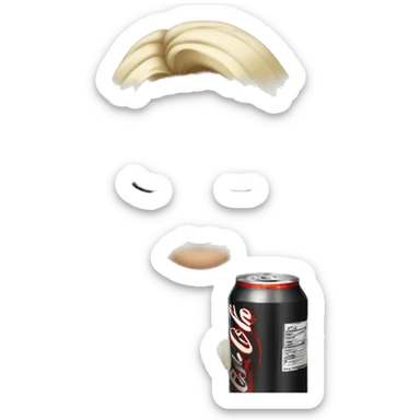 woman with green eyes and glasses and long wavy light blonde hair holding can of Diet Coke sticker