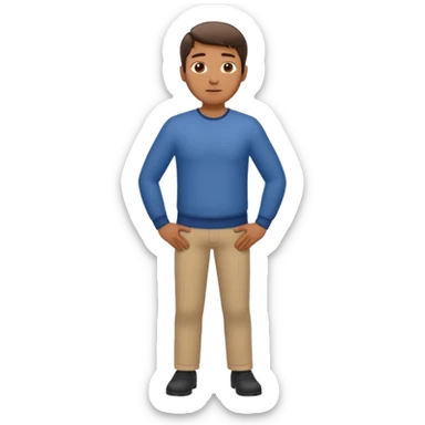 Side view of Man standing with his hands on his hips sticker