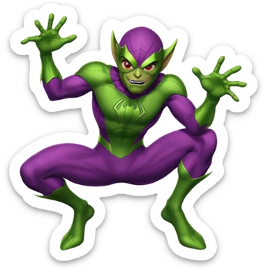 Green goblin's Spiderman  sticker