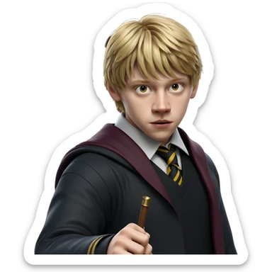 blonde boy in hogwarts uniform sticker