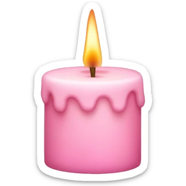 light pink candle sticker