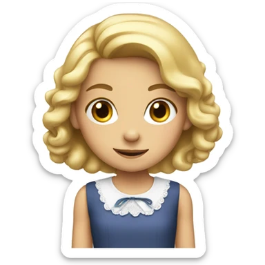 a girl Kids European in a dress sticker