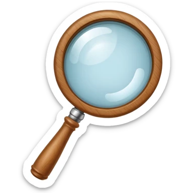 magnifying glass sticker