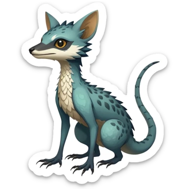 Modern Realistic Rare Fantasy Vernid-Trico-species by LiLaiRa full body sticker