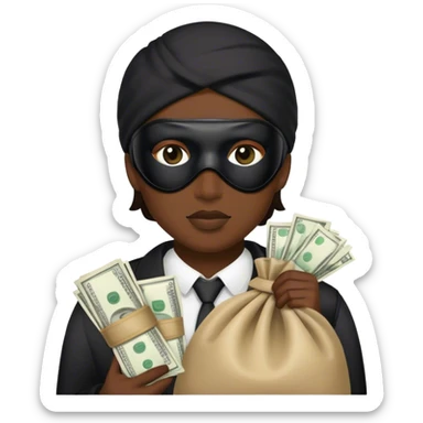 Make me the robber emoji sticker