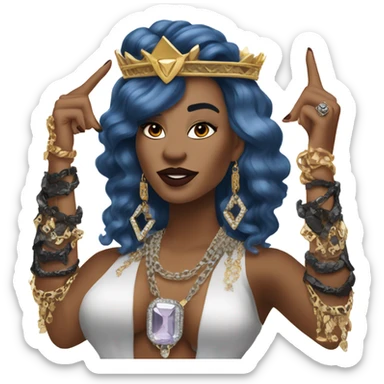Use my image i am Deborah as a Queen of rock with jewelry sticker