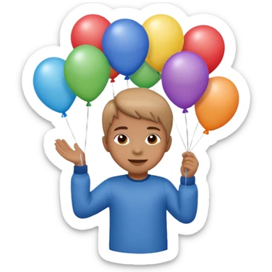 Balloons holder kid sticker