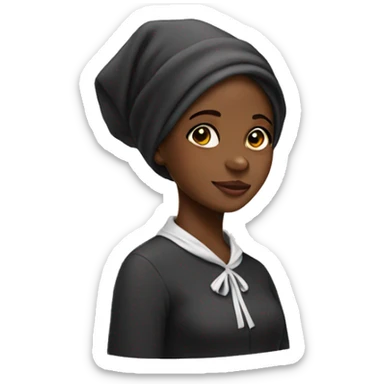 Black girl with bonnet  sticker