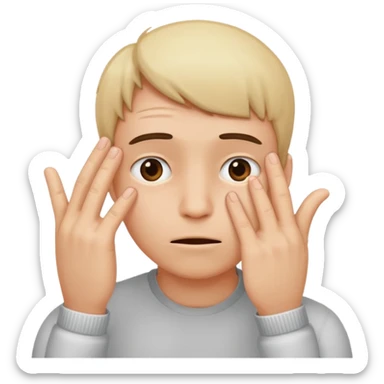 Face palm with 10 fingers sticker