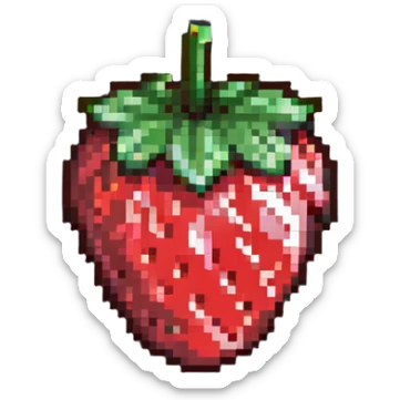 strawberry tanghulu sticker