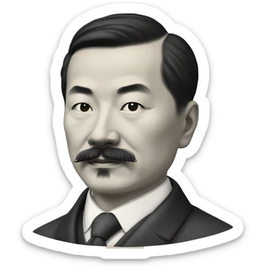 Lu Xun (1881-1936), one of the earliest and best-known modern Chinese writers sticker