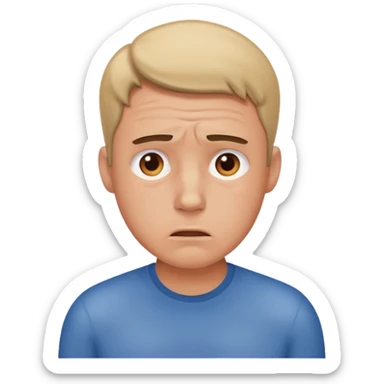 Overwhelmed man sticker