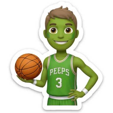 discord pepe holding a basketball sticker
