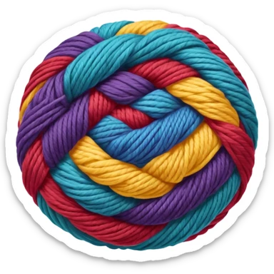 colorful ball of yarn sticker