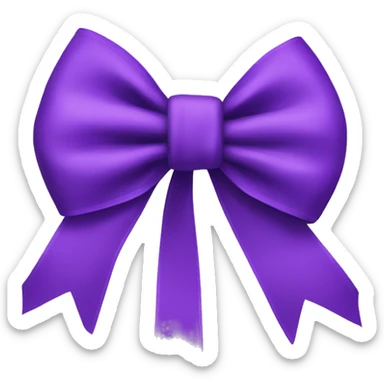 Purple bow sticker