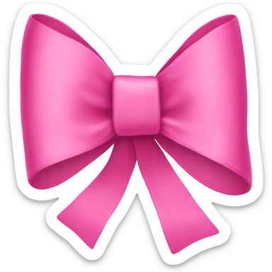pink ribbon bow sticker