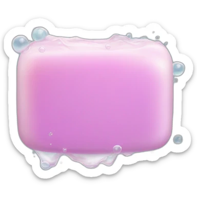 bar of soap covering in bubbles sticker